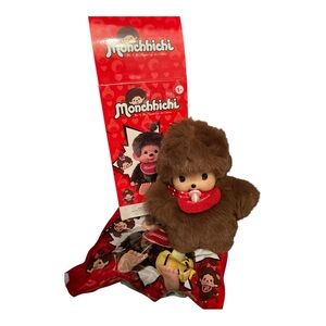 Monchhichi Plush Toy with Red Bib
